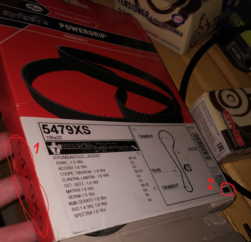 Ремень ГРМ, ролики, проверка на вшивость — KIA Rio (2G), 1,4 л, 2009 ...