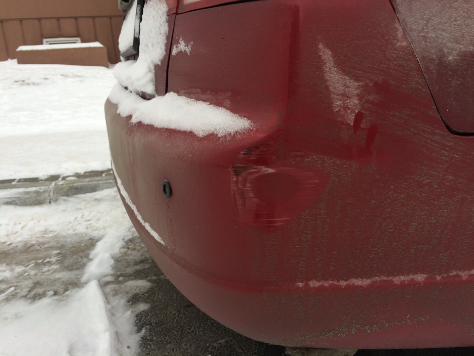 Замена передних тормозных колодок, полировка заднего бампера — Honda ...