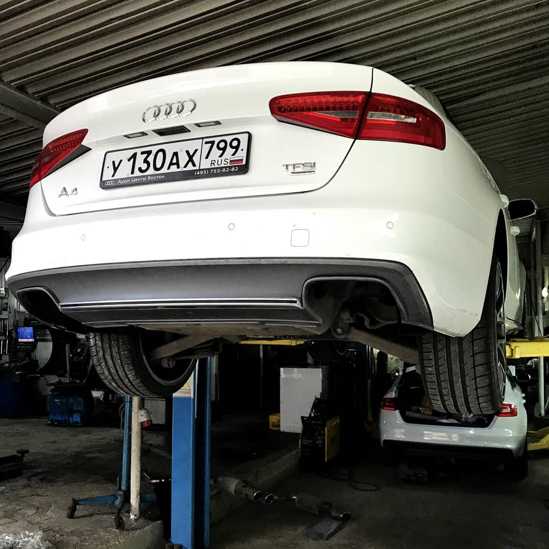 Раздвоение выхлопа, диффузор S4 — Audi A4 (B8), 2 л, 2014 года | тюнинг ...