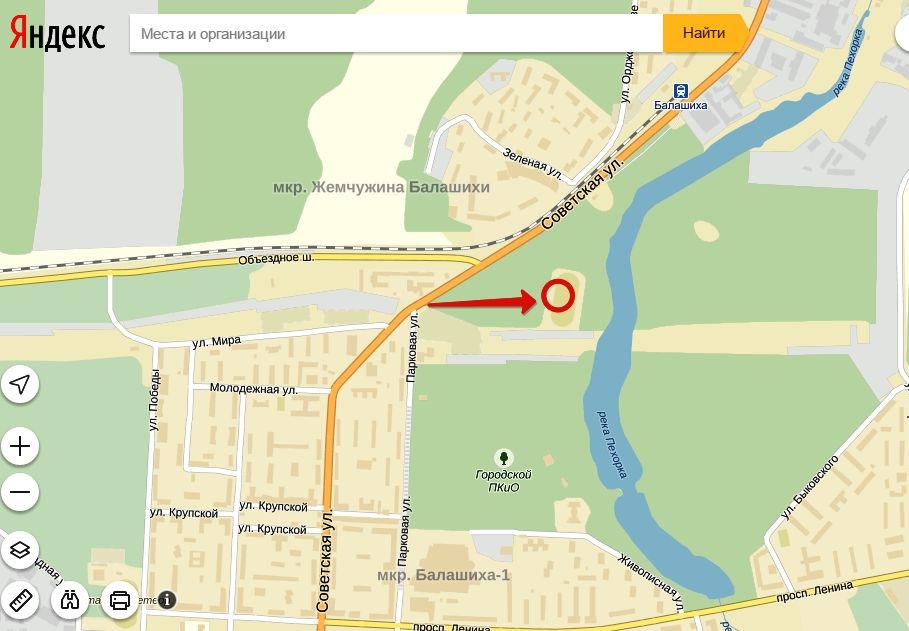 Карта мест для шашлыков в москве