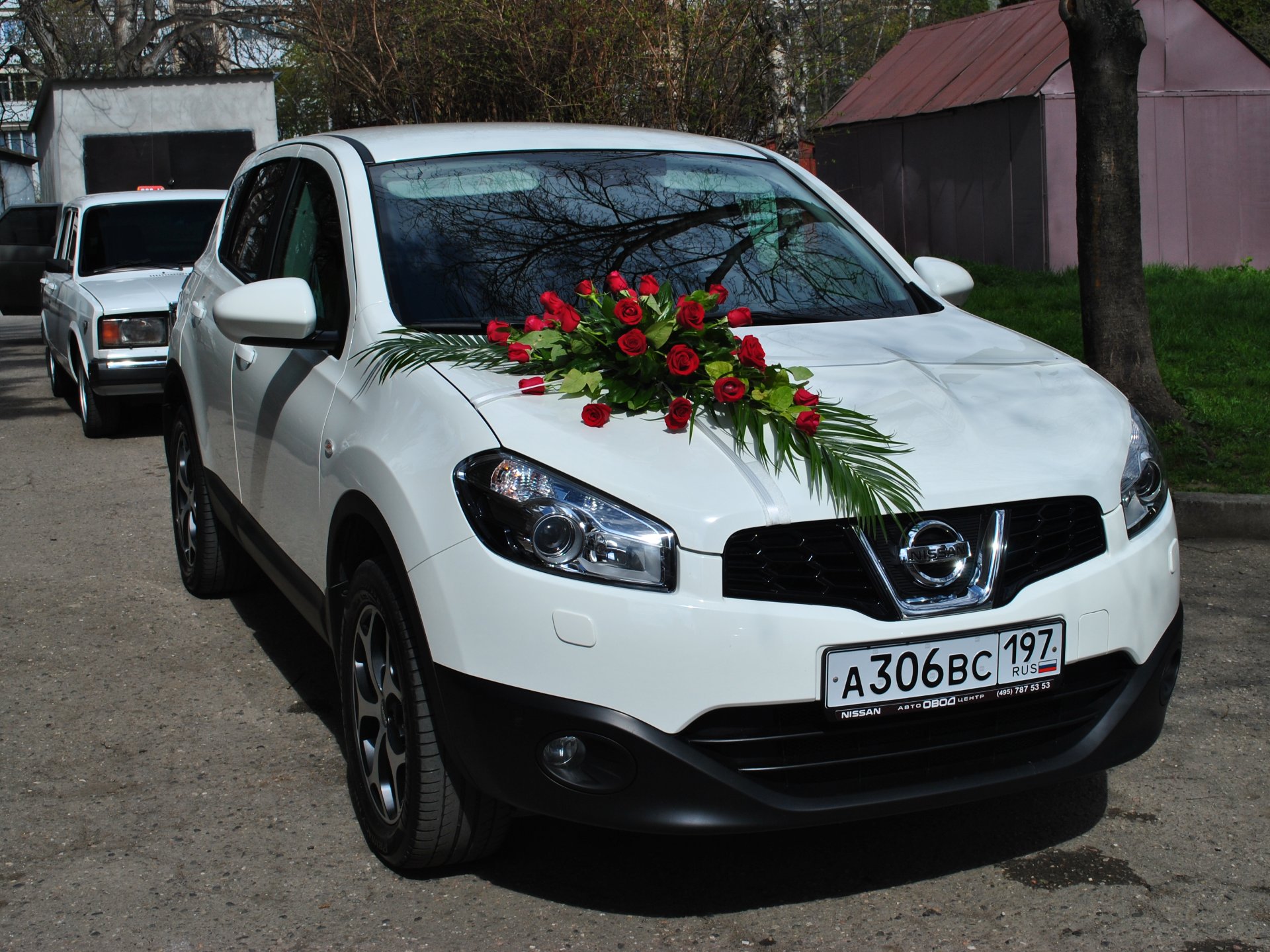 Белый в роле свадебного авто. — Nissan Qashqai (1G), 1,6 л, 2010 года |  путешествие | DRIVE2