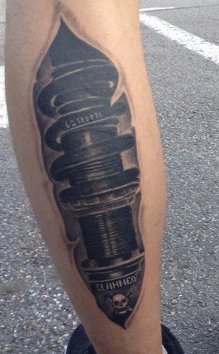 Тату амортизатор на ноге. Тату ароматизатор на ноге. Тату амортизатор. Тату амортизатор. Биомеханика тату.