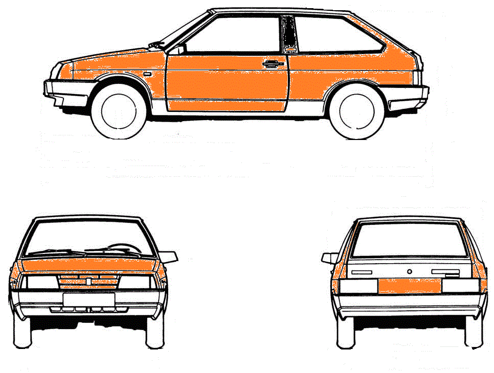 Чертеж ваз 2108