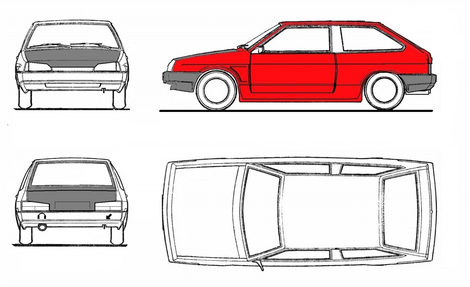Лада 2109 чертеж