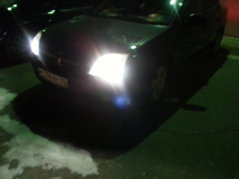 Сравнение до и после галоген и ксенон! — Opel Vectra C, 2,2 л, 2002 ...