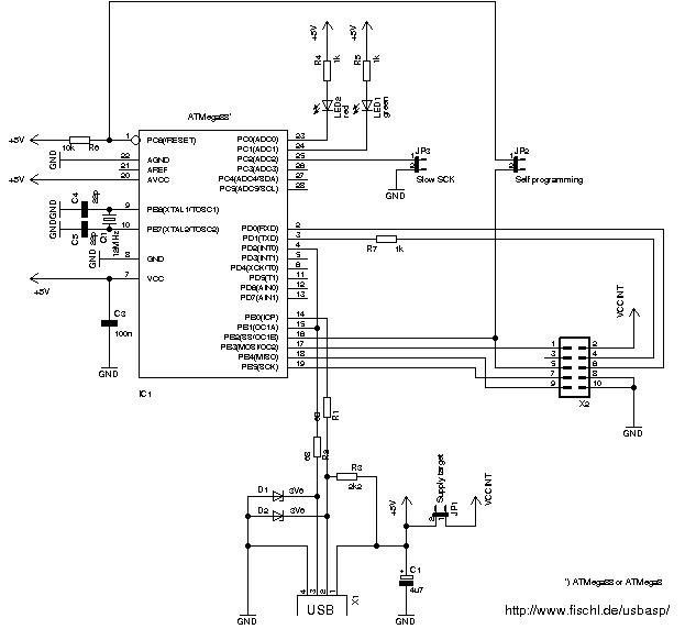 Схема программатор usbasp