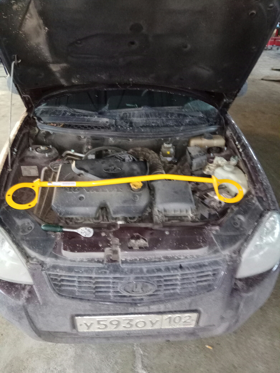 Распорка передних стоек Техномастер — Lada Приора хэтчбек, 1,6 л, 2014 ...