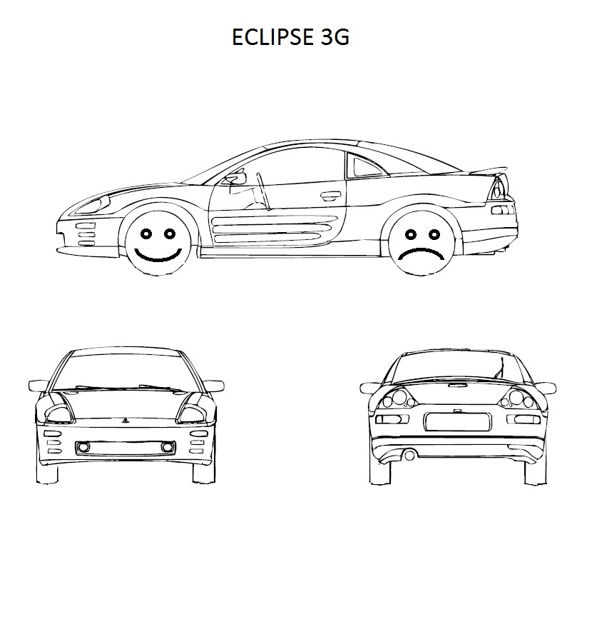 Mitsubishi eclipse рисунок