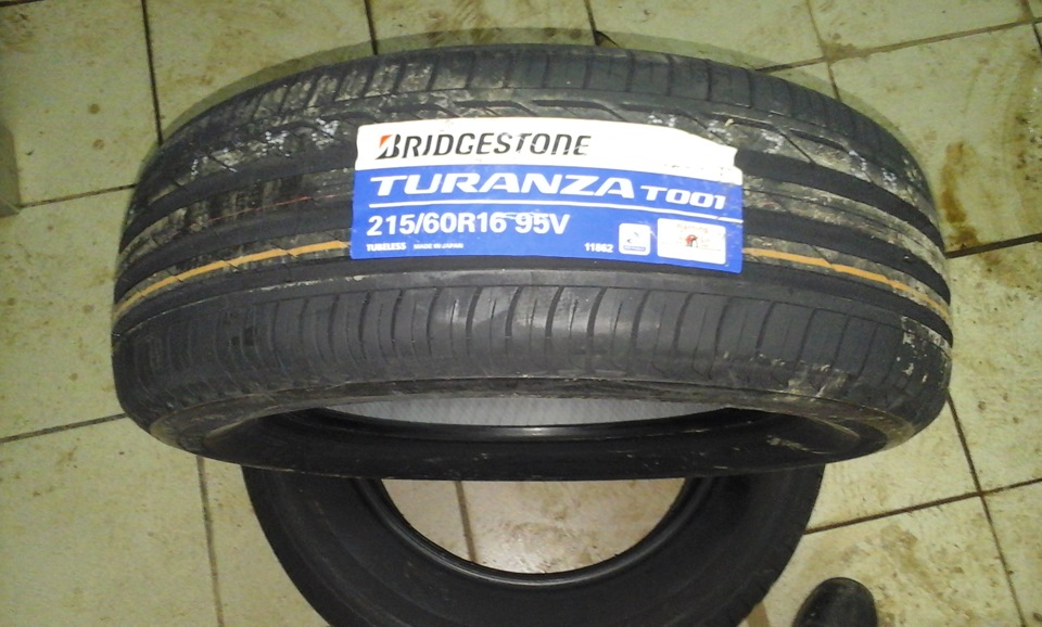 Бриджстоун Туранза Т001, 215-60-R16 — Volkswagen Passat Variant (B7), 1 ...
