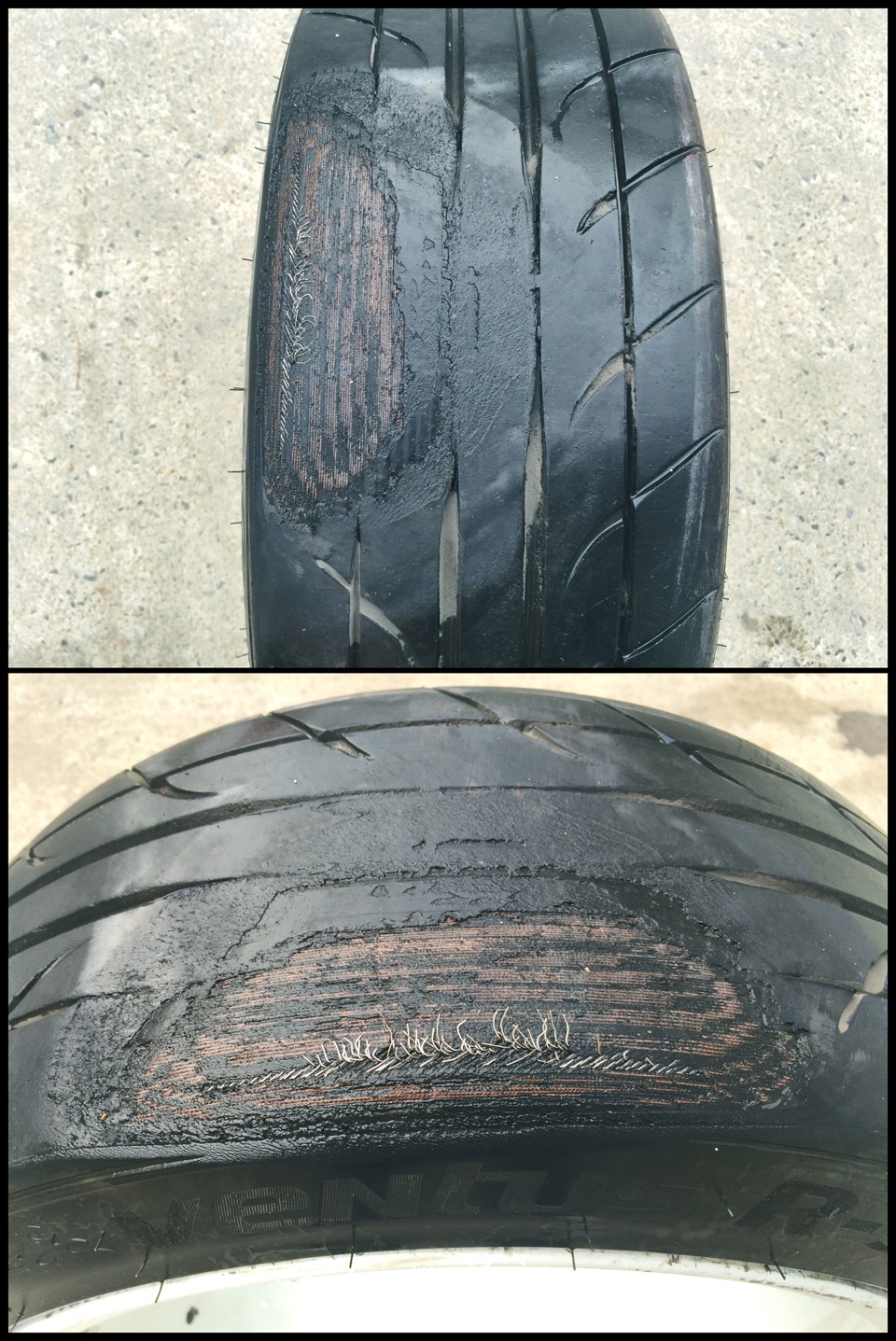 стертая покрышка. стертая резина. стертая покрышка. резина стерлась до корда. стертый протектор.