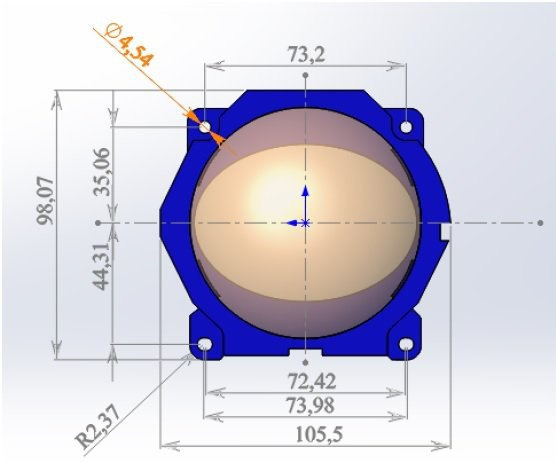 Переходные рамки для линз hella 3r чертежи