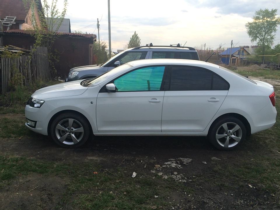 Тонировка Skoda Rapid синий