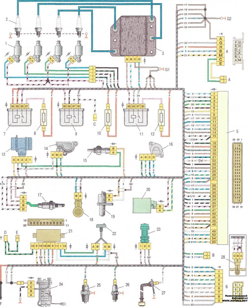 Распиновка январь 5.1 1 71. Bosch 1.5.4 электросхема. ЭБУ 2111 Bosch схема. ВАЗ 2111 схема ЭБУ. Электросхема январь 5.1.1 2111-1411020-71.