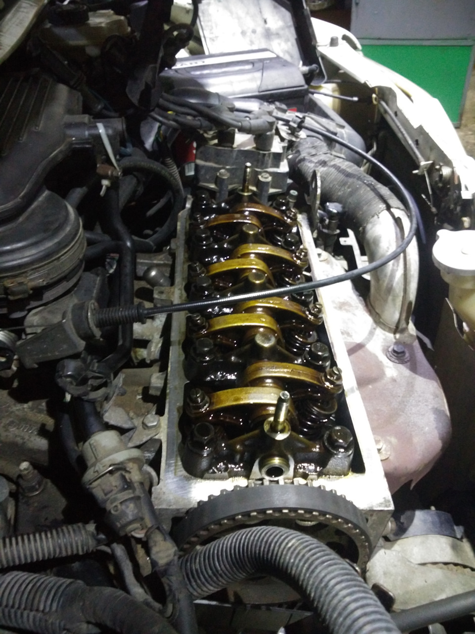 07/26/17 Valve adjustment, lifting and timing belt diagnostics. Diagnosis  of the tensioning roller and belt. Weakened the tension roller, tightened  the ...