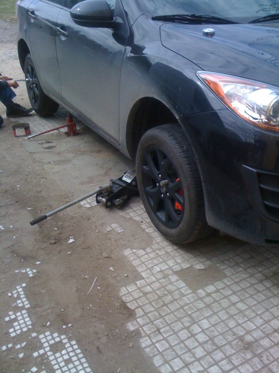 Матовое черное литье на лето — Mazda 3 (2G) BL, 2 л, 2009 года ...