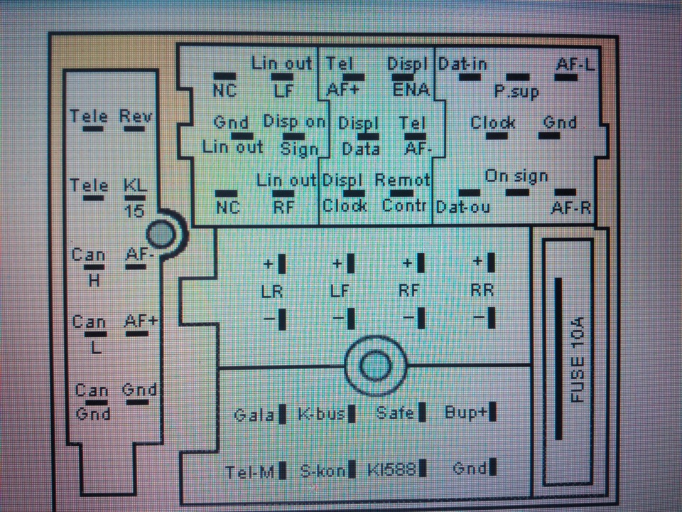 распиновка магнитолы