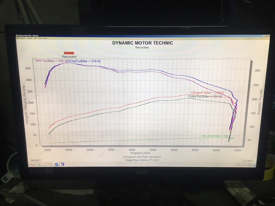 Замер с чипом №4 — KIA Optima (4G)