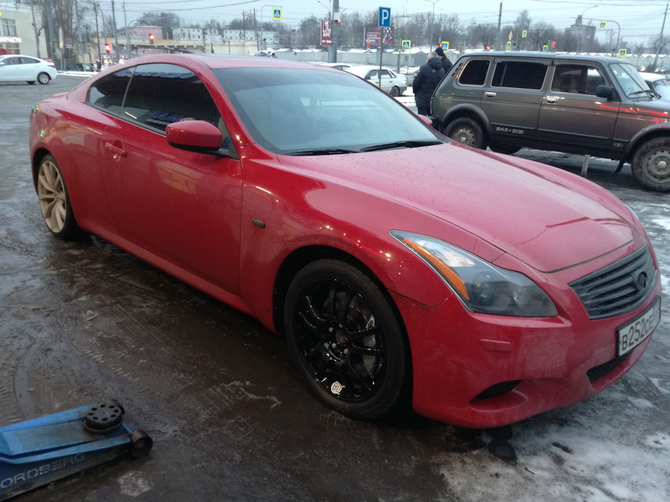 Пробил колесо, или особенности низкого профиля. — Infiniti G37 Coupe, 3 