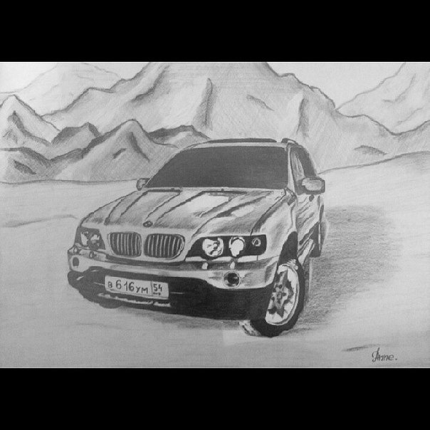 Bmw x5 рисунок