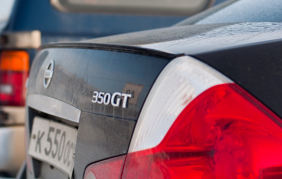 Спойлерок и козырек — Nissan Fuga (1G), 3,5 л, 2005 года | аксессуары ...