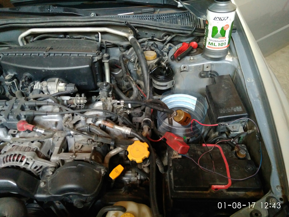 Промывка форсунок не снимая. — Subaru Impreza (GD, GG), 2 л, 2003 года ...