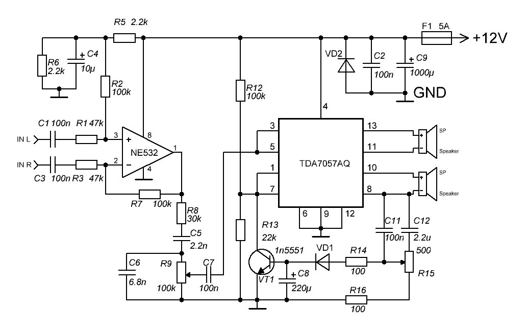 Схема включения tda4605 2