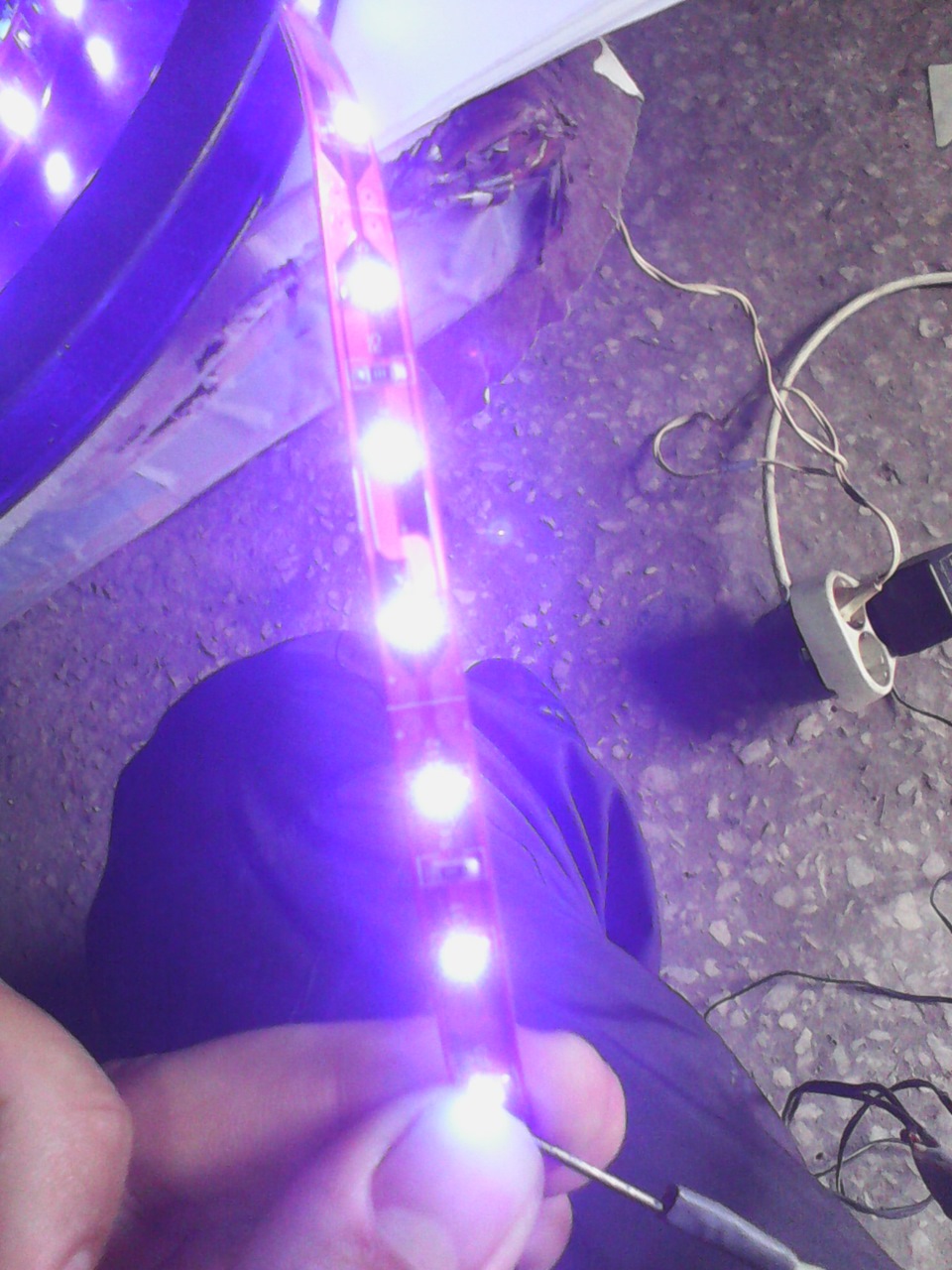 Диодные ленты в передний палафон — Great Wall Hover, 2,4 л., 2013 года ...