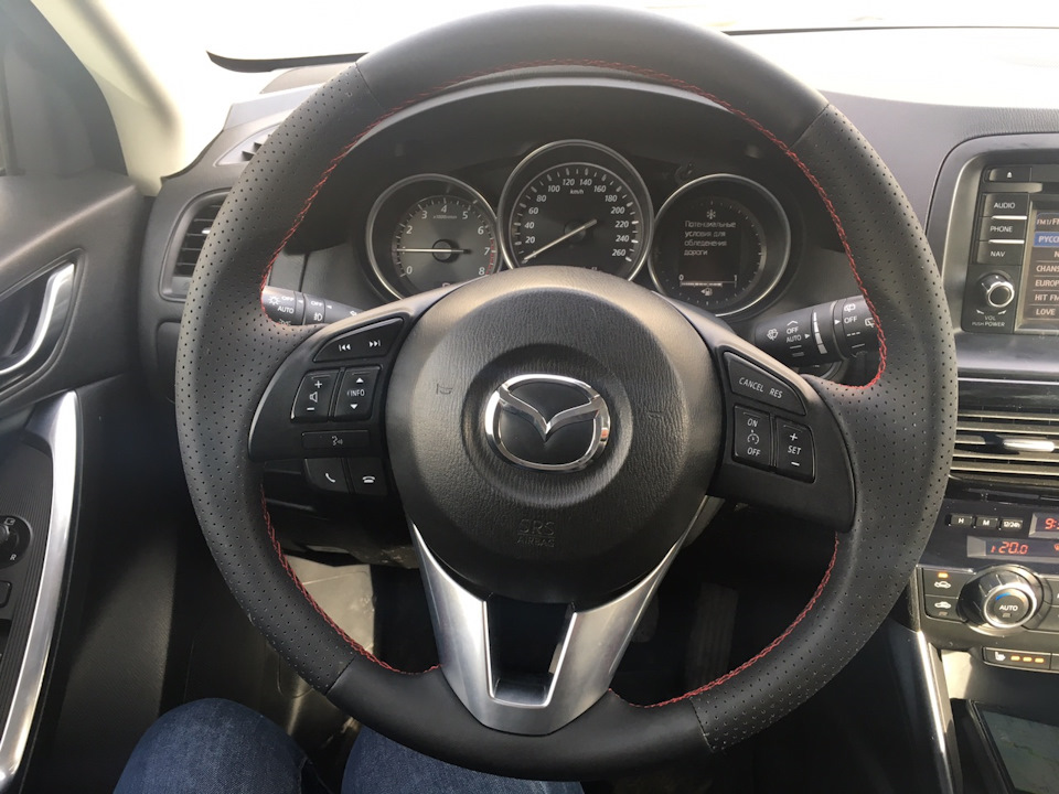 перетянули кожей руль мазда сх-5 — DRIVE2
