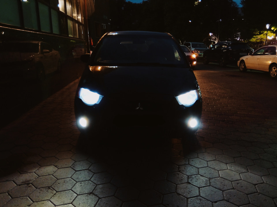 LED-противотуманки H11 и габариты — Mitsubishi Colt VII, 1,3 л, 2010 ...