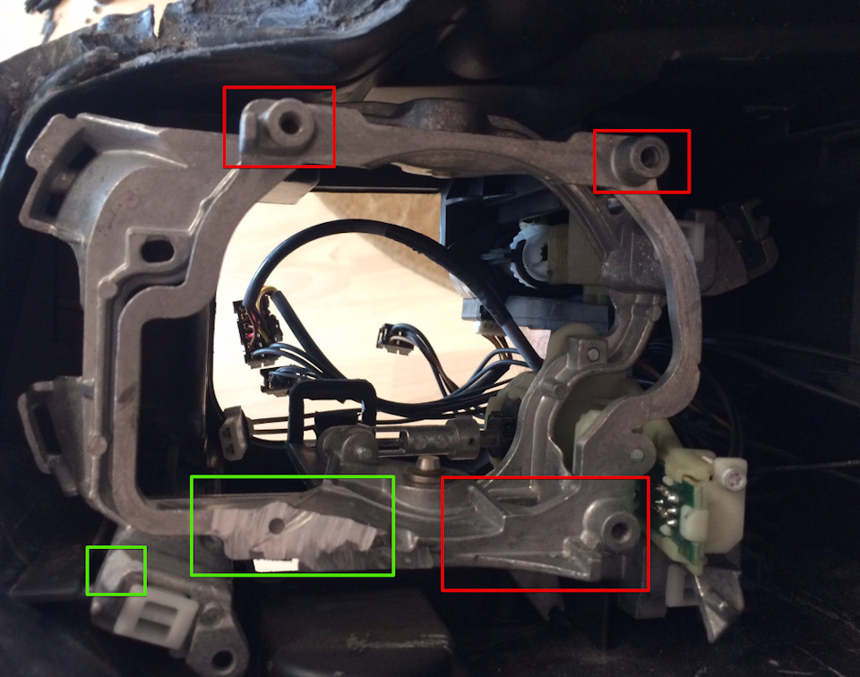 Зелененькое — то что я спилил, красьненькое — надо пилить) Я воспользовался дремелем) очень удобно! — Volkswagen Passat Variant (B6)