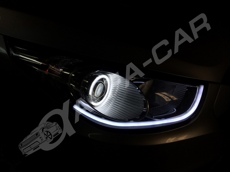 ix35. Ангельские глазки CCFL и гибкие ДХО — Alfa-Car на DRIVE2
