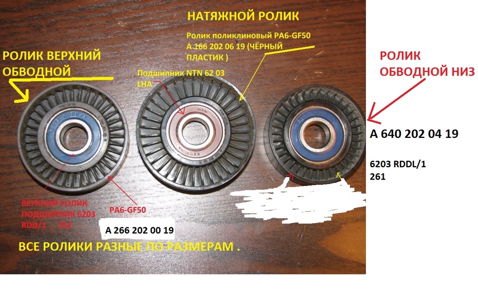 A2662020019 Шкив натяжителя ремня грм Mercedes | Запчасти на DRIVE2