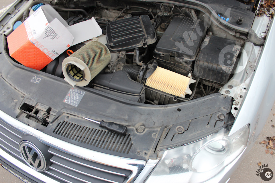 Где находятся фильтры на пассате б6 Замена воздушного фильтра Passat B6 2.0 FSI - Volkswagen Passat B6, 2 л, 2006 го