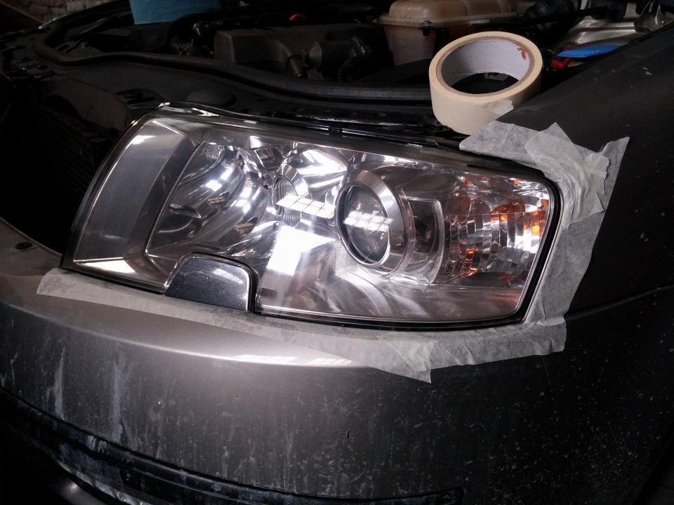 Реставрация пластика фар — Skoda Superb Mk1, 1,8 л., 2006 года | тюнинг ...