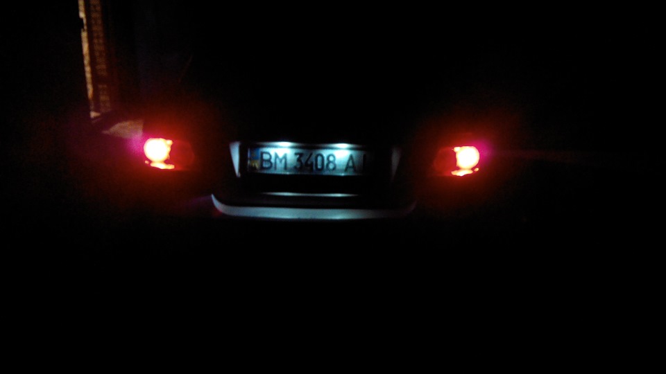Белая подсветка номерного знака — Chevrolet Aveo Sedan (1G), 1,6 л ...