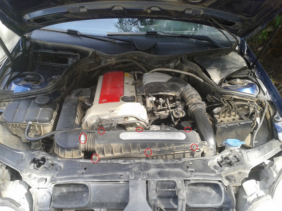 Замена \\ очистка воздушного фильтра (фотоотчёт) — Mercedes-Benz C-class ...