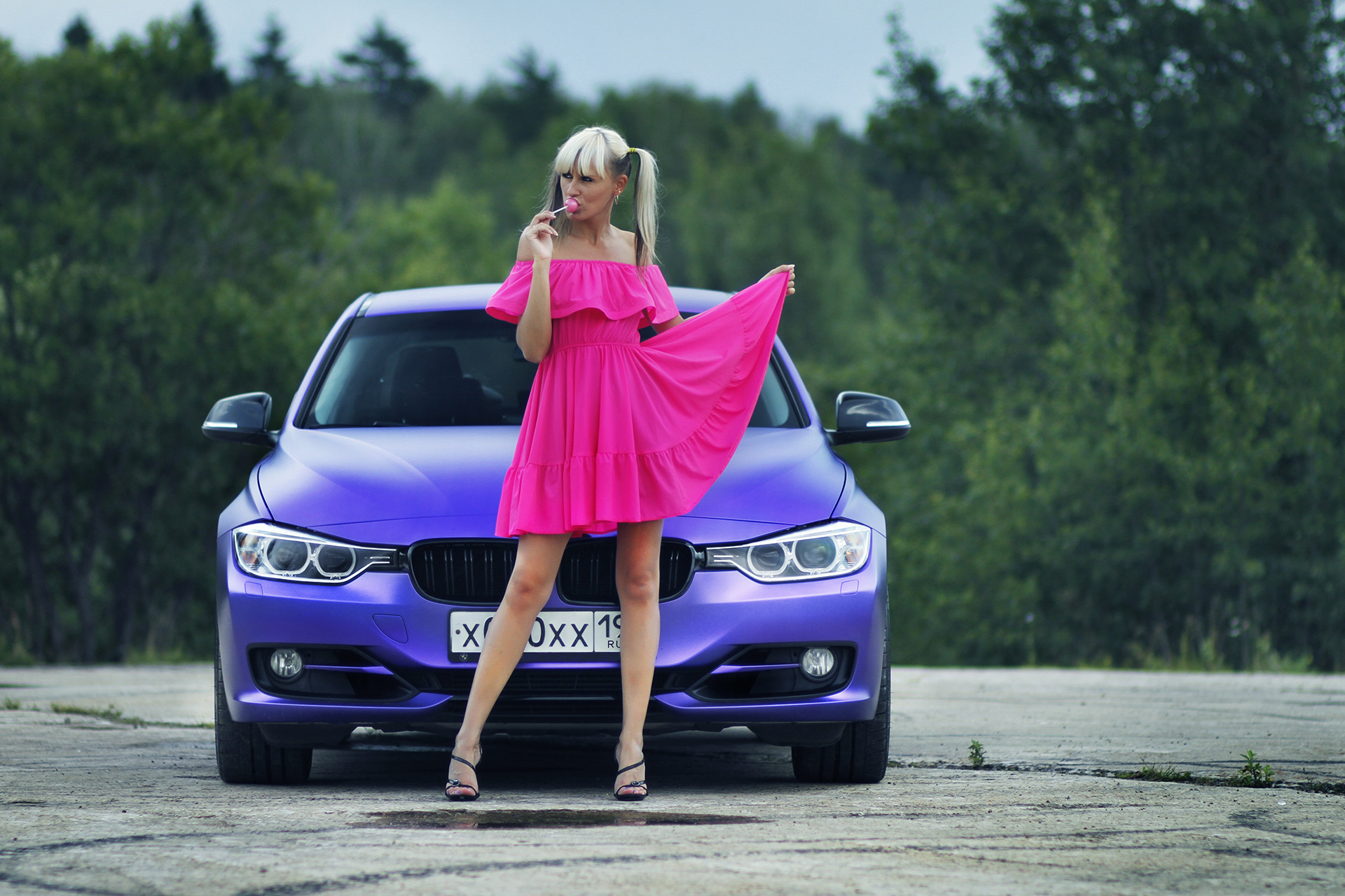 bmw f30 фиолетовая