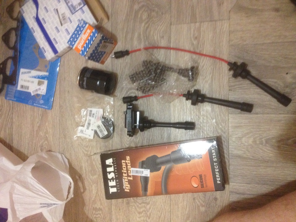 Фильтр масляный, катухи и провода, а также заглушка — Mitsubishi Lancer IX