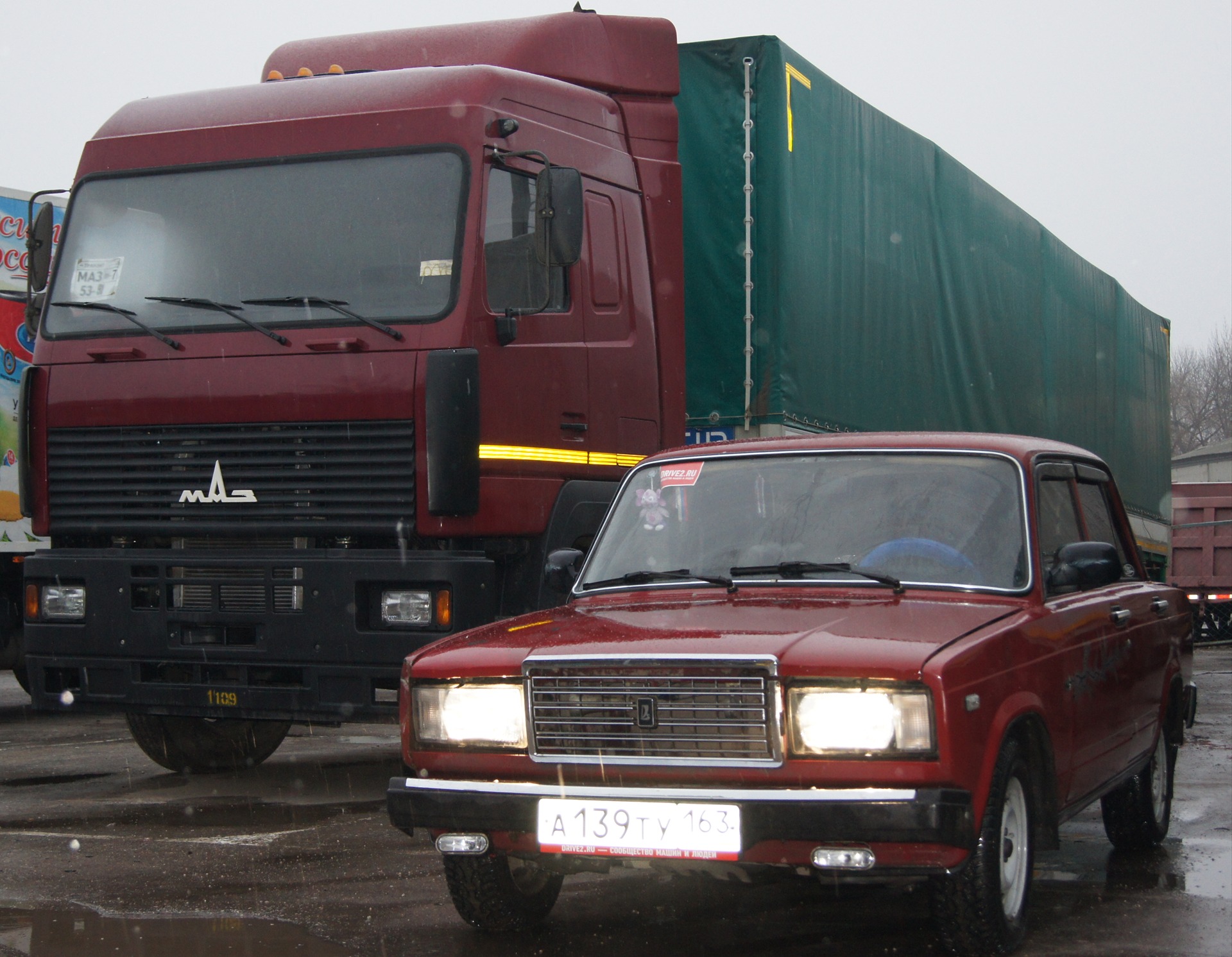 МАЗ И ВАЗ — Lada 2107, 1,5 л, 1991 года | фотография | DRIVE2