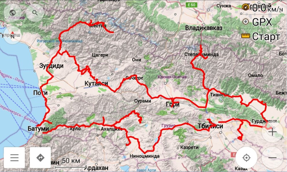 Владикавказ батуми. Карта Грузии с маршрутом. Маршрут по Грузии. Дороги Грузии карта. Маршруты по Грузии на карте.