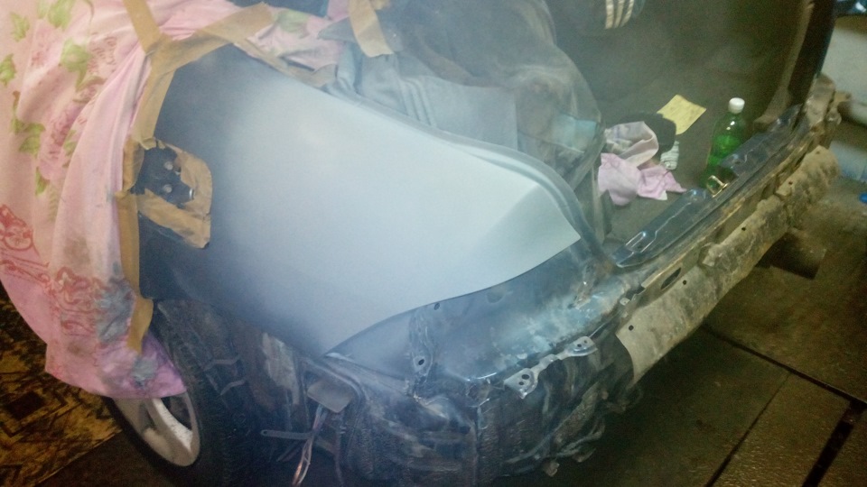 первая попытка покрасить крыло — Mitsubishi Lancer IX, 1,6 л, 2005 года ...