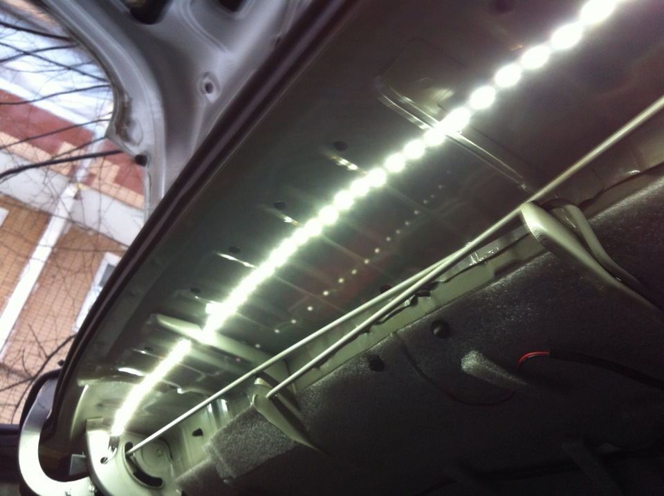 Светодиодная лента в багажник и салон — Daewoo Nexia (N150), 2008 года ...