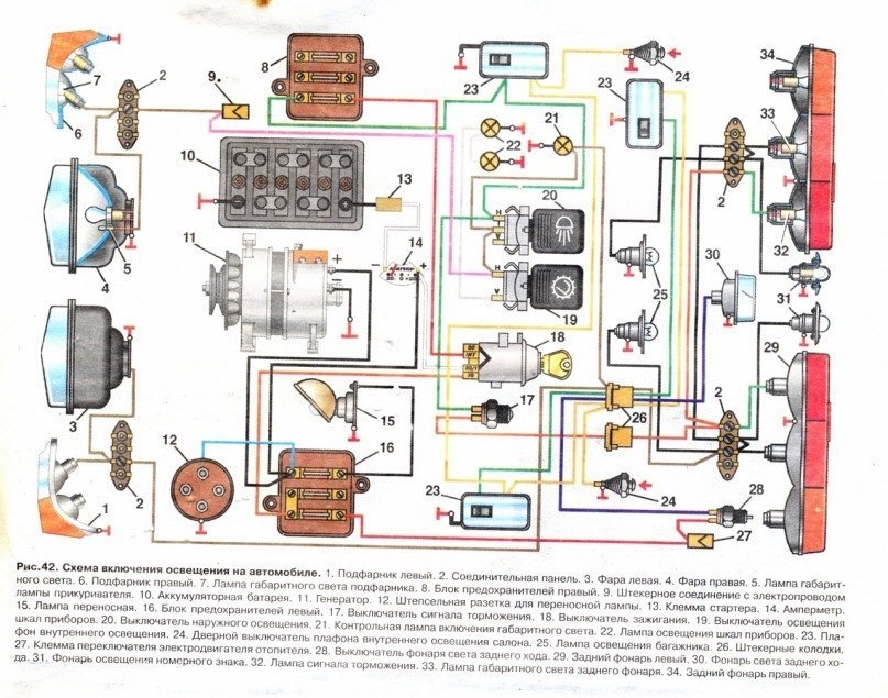 Схема проводки москвич 412