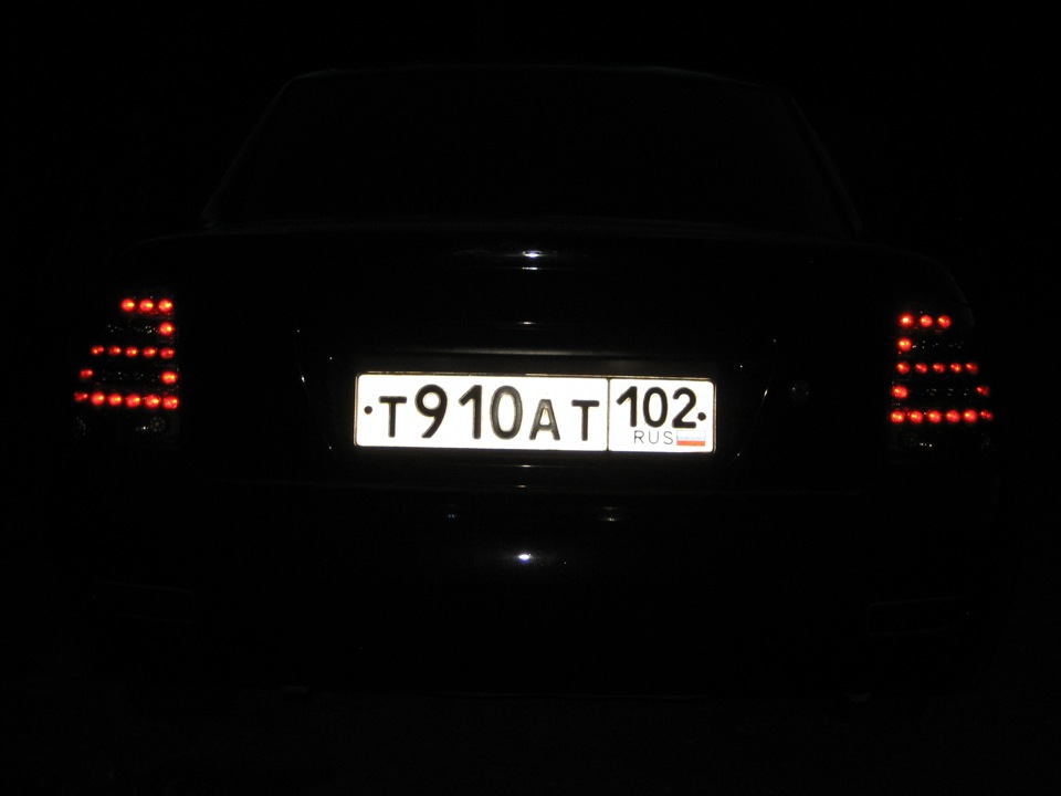 попытка №1 "диодые стопари" — Lada Приора седан, 1,6 л, 2008 года ...