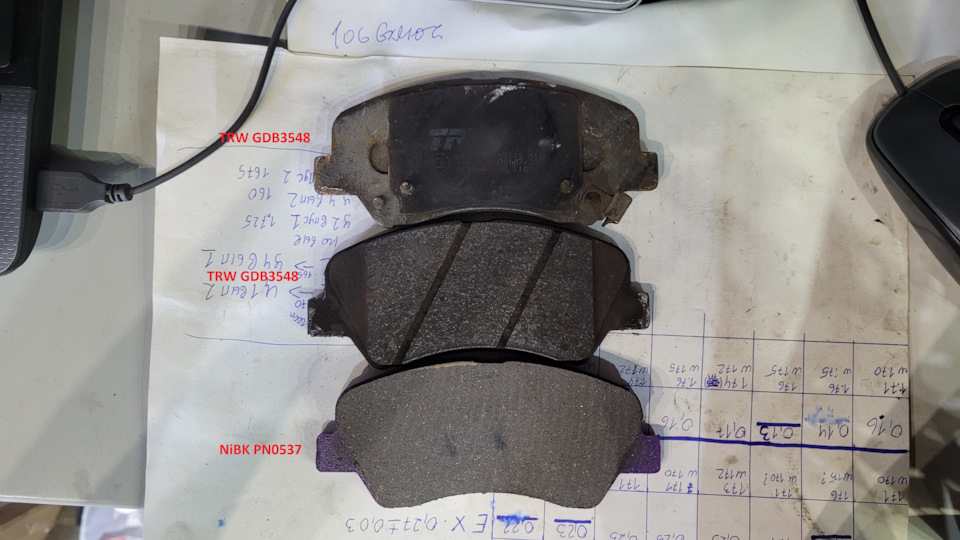 Фото в бортжурнале KIA Rio (3G). Запчасти на фото: GDB3548, PN0537