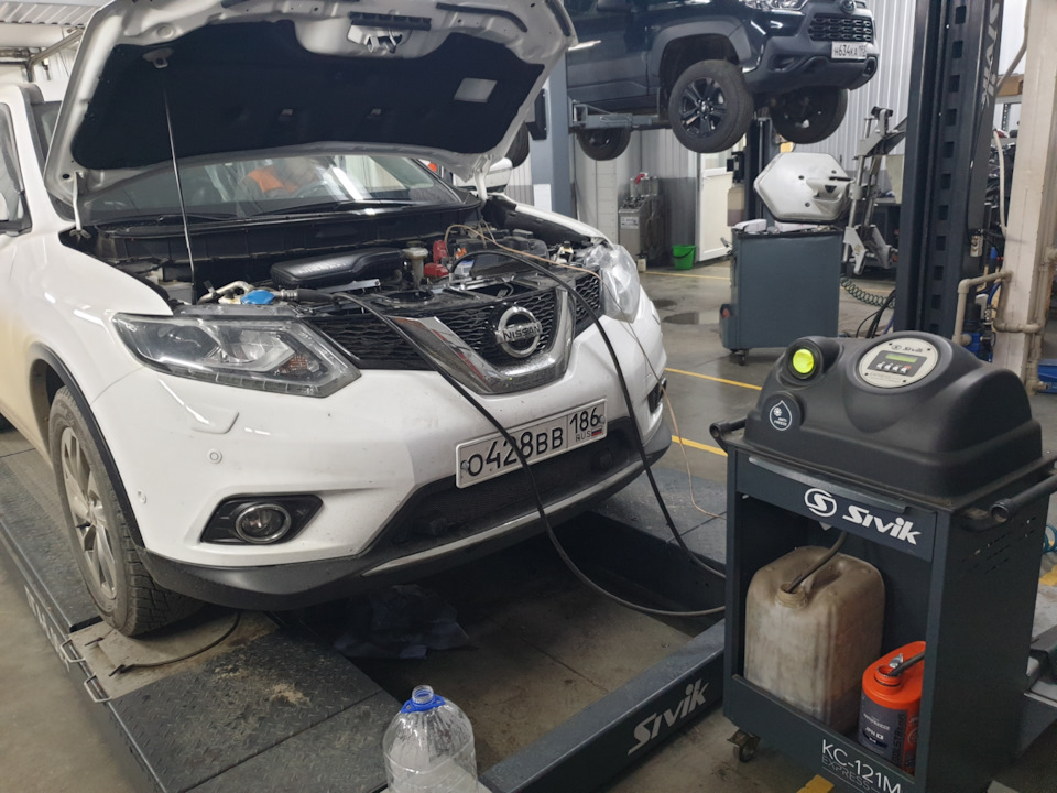 Аппаратная замена антифриза. — Nissan X-Trail III (t32), 2 л, 2016 года ...