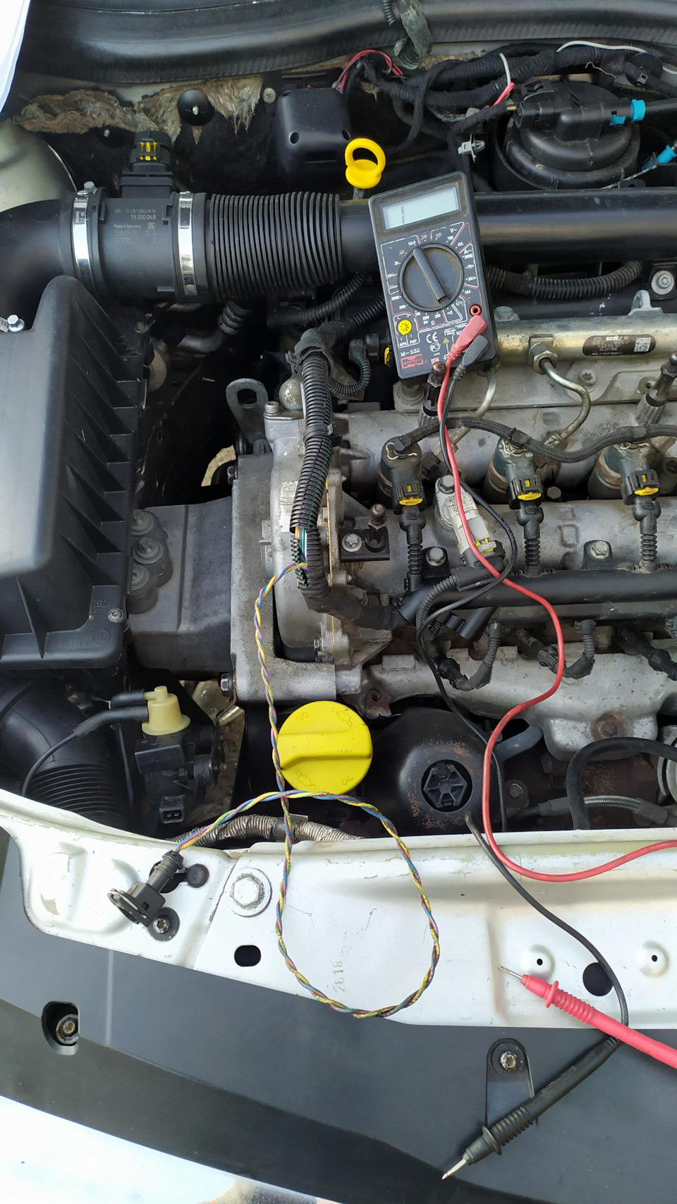 3. обломился провод у корня штекера и держался только за счет изоляции — Opel Astra H