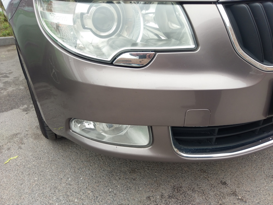 Мойка кузова и полировка царапин на бампере и двери — Skoda Superb Mk2 ...