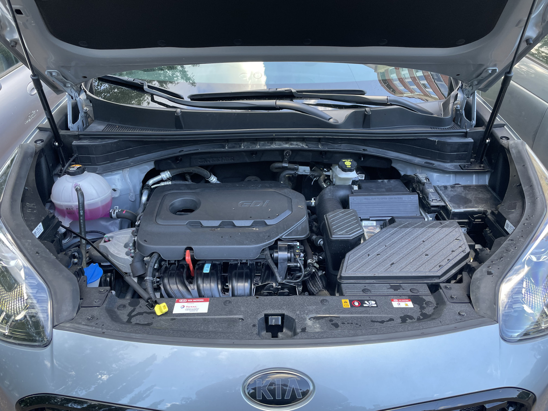 Оригинальные газовые упоры капота — KIA Sportage (4G), 2,4 л, 2021 года ...