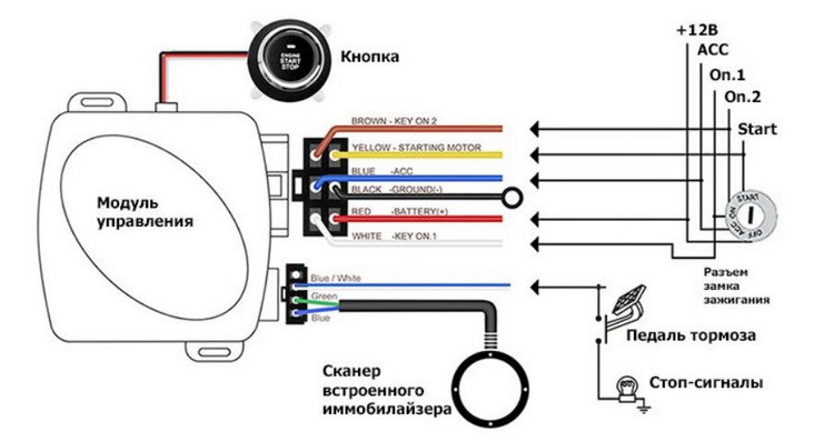 S 96 BT схема подключения кнопка старт стоп / Самостоятельная установка / StarLine